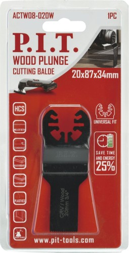 Насадка P.I.T. ACTW08-020W пильная по дереву 20 мм