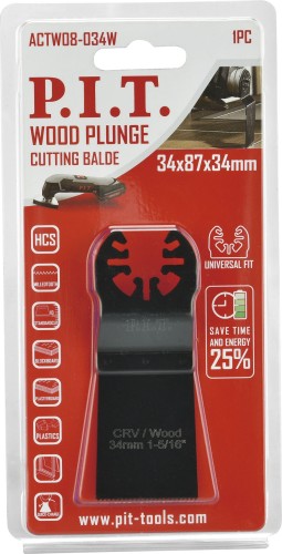 Насадка P.I.T. ACTW08-034W пильная по дереву 34 мм - изображение 2