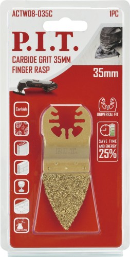 Насадка P.I.T. ACTW08-035C пальцевой формы 35мм