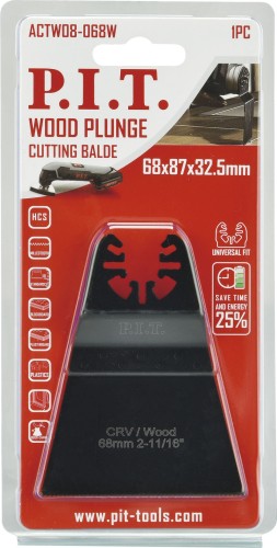 Насадка P.I.T. ACTW08-068W пильная по дереву 68 мм