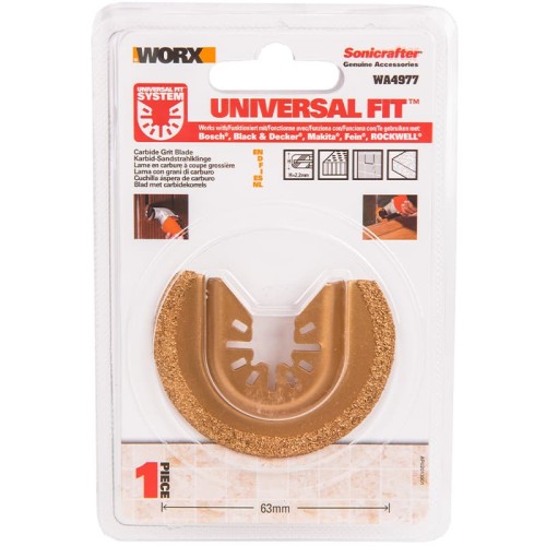 Насадка полукруглая с алмазным напылением для МФИ Worx 63 мм WA4977 WA4977 - изображение 2