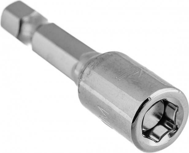 Насадка шестигранная ЗУБР МАСТЕР с торцовой головкой, магнитные, cr-v, e 1/4", 6х45 26392-06-02 - изображение 2