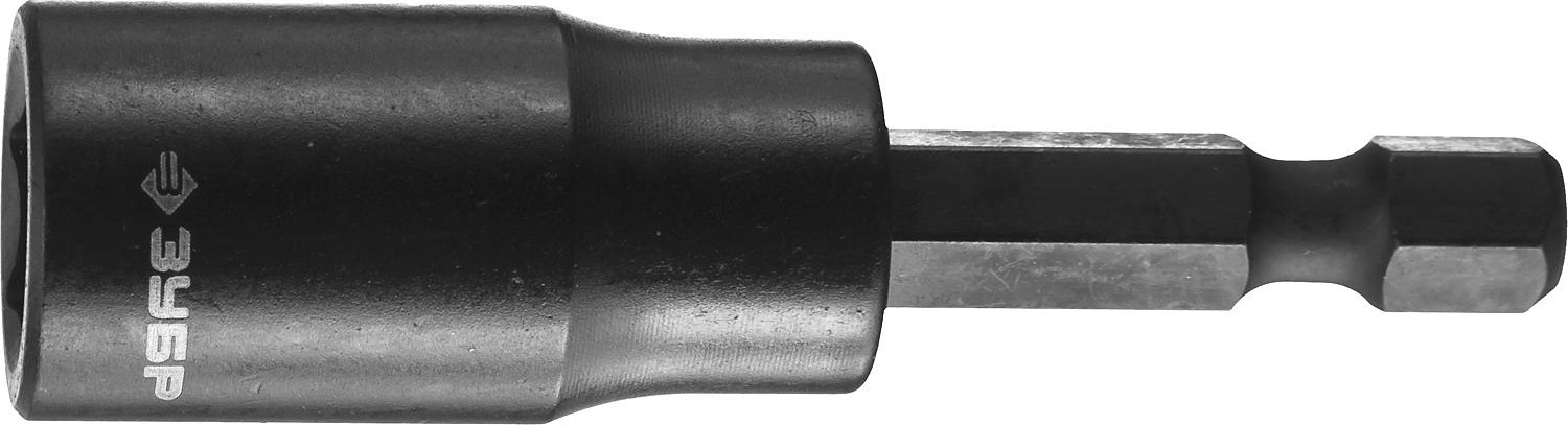 Насадка шестигранная ЗУБР ПРОФЕССИОНАЛ с торцовой головкой, e 1/4", 10мм, 1шт 26377-10