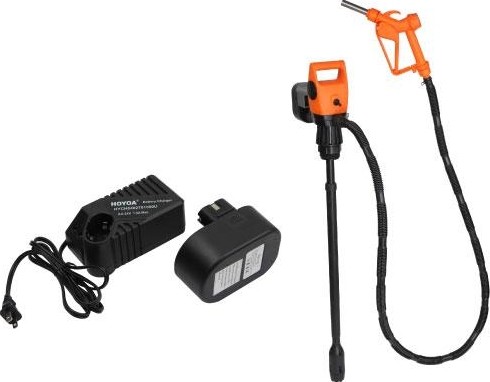 Насос для масла и топлива GROZ GR45508 12V, для бочек и еврокубов с аккумулятором