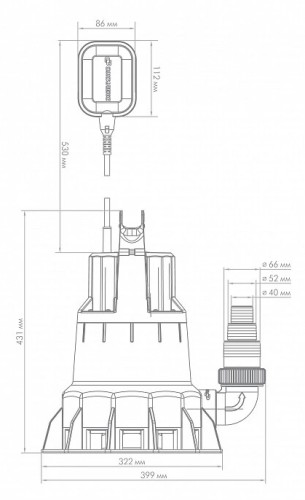 Насос дренажный ДЖИЛЕКС ДРЕНАЖНИК 550/14 5151 - изображение 3