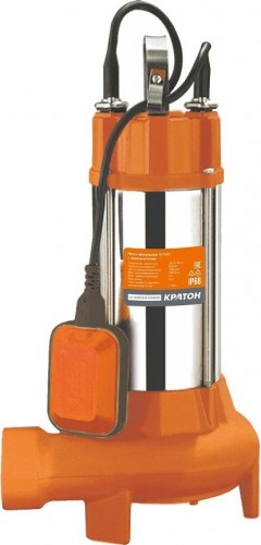 Насос дренажный КРАТОН NF1500 фекальный с ножом, д/грязной воды 5 04 02 028