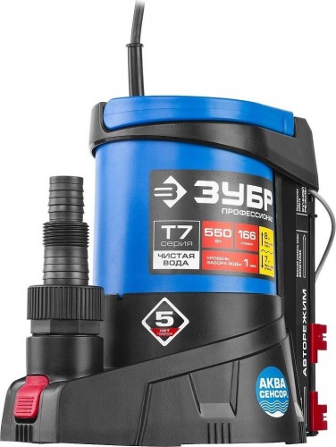 Насос дренажный ЗУБР НПЧ-Т7-550 с аквасенсором - изображение 3