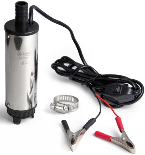 Насос перекачки топлива БелАК 24V D50 погружной, съемный фильтр (БAK.00074) БАК.00074