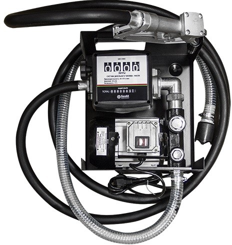 Насос перекачки топлива БелАК "Арес комплекс" со счетчиком 220V, 60 л/мин (БAK.12060) БАК.12060