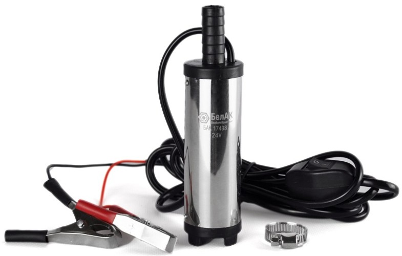 Насос перекачки топлива БелАК 24V D38 погружной, съемный фильтр, для канистр (БAK.17438) БАК.17438 - изображение 5