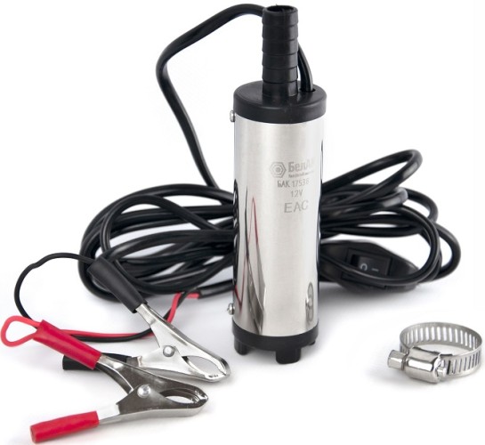 Насос перекачки топлива БелАК 12V D38 погружной, съемный фильтр, для канистр (БAK.17538) БАК.17538 - изображение 2