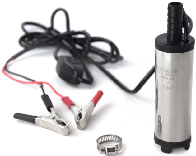 Насос перекачки топлива БелАК 12V D38 погружной, съемный фильтр, для канистр (БAK.17538) БАК.17538 - изображение 5