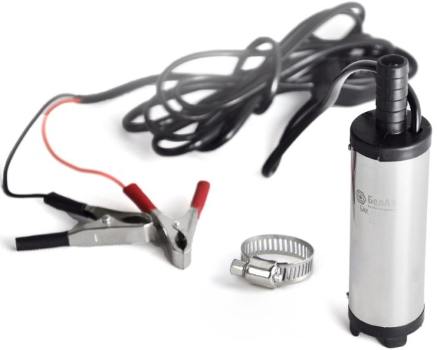 Насос перекачки топлива БелАК 24V D38 погружной, съемный фильтр, для канистр (БAK.17438) БАК.17438