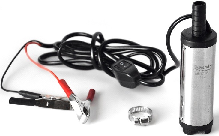 Насос перекачки топлива БелАК 24V D38 погружной, съемный фильтр, для канистр (БAK.17438) БАК.17438 - изображение 3