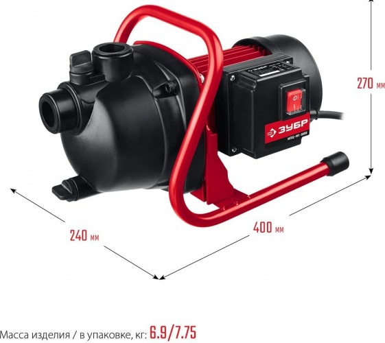 Насос садовый ЗУБР НПЦ-М1-1000 - изображение 2