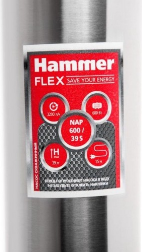Насос скважинный Hammer NAP600/39S 131-030 - изображение 5