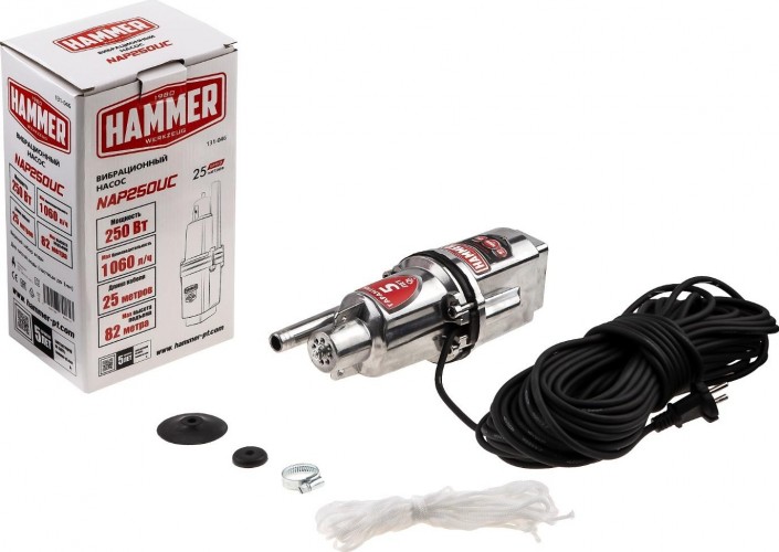 Насос вибрационный Hammer NAP250UC верхний забор воды 131-046 - изображение 5