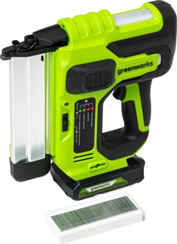 Нейлер аккумуляторный GREENWORKS GD24BN 24V, АКБ 2Ач и ЗУ 3400707CUA
