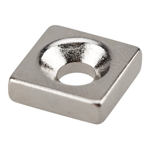 Неодимовый магнит REXANT 72-3700 прямоугольник 10х10х3 мм с зенковкой 6х3,5мм, 3 шт