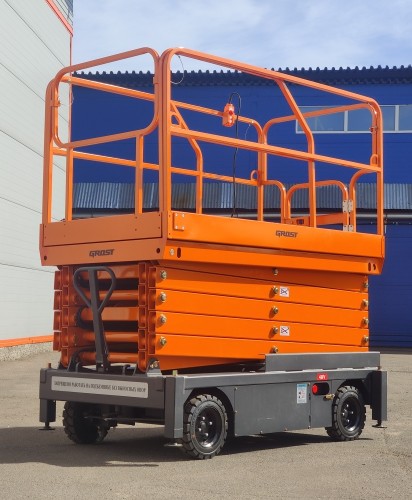 Несамоходный подъемник ножничного типа GROST Tower 500-9 DC с выдвижной платформой, аккумуляторный 212431 - изображение 2