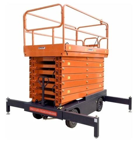 Несамоходный подъемник ножничного типа GROST Tower 500-11 АС с выдвижной платформой 212589