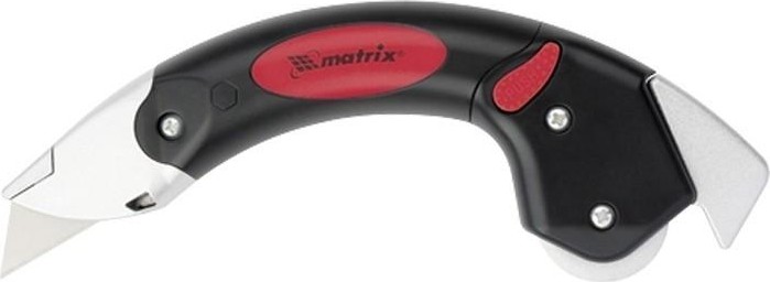 Нож для напольных покрытий и мягкой кровли MATRIX 19 мм трапециевидное лезвие, металл+пластик 78979