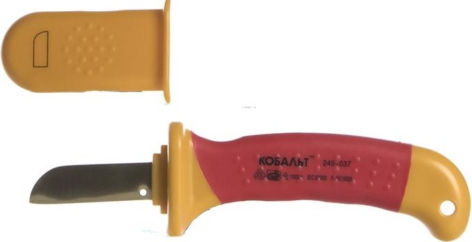 Нож для снятия изоляции диэлектрический Кобальт 249-037 180 мм.