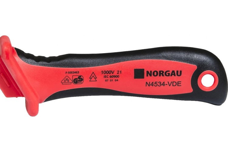 Нож для снятия изоляции диэлектрический Norgau N4534-VDE с прямым лезвием 215 мм 067367014 - изображение 4