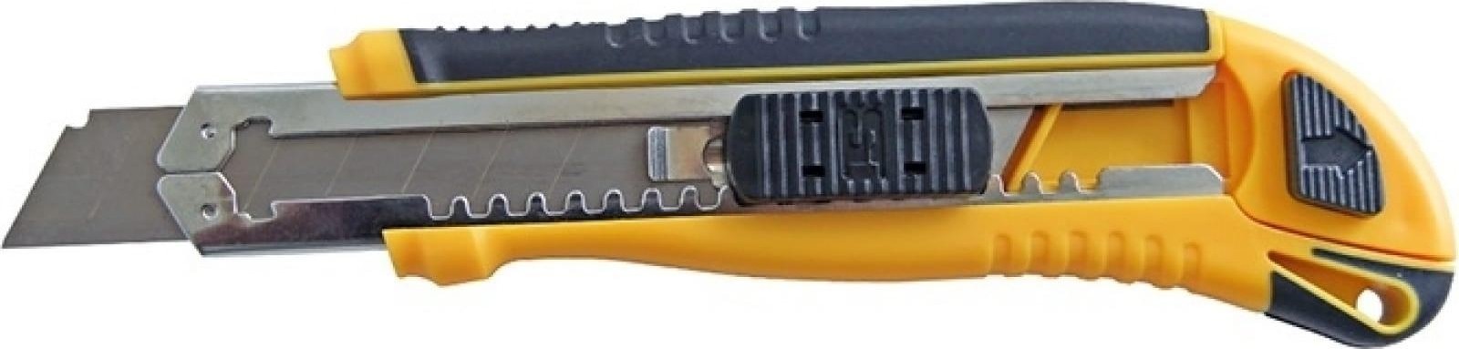 Нож для строительных работ Biber 50119 усиленный, 3 зап. лезвия 18мм тов-202806