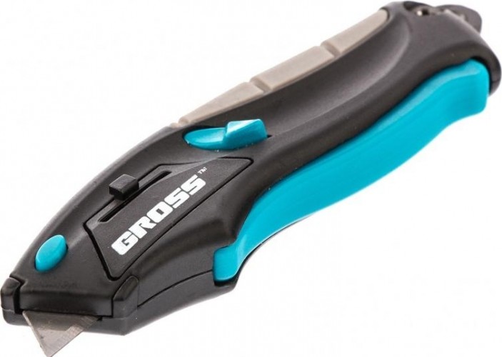 Нож для строительных работ GROSS 100 мм, мини авто выброс/возврат лезвия 78873 - изображение 3