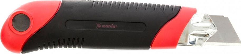 Нож для строительных работ MATRIX 25 мм нож, , выдвиж. лезвие,метал. направляющая, дв 78913 - изображение 3