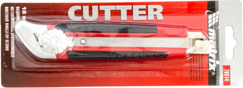 Нож для строительных работ MATRIX 18 мм нож, , выдвижное лезвие, металлическая направ 78914 - изображение 2