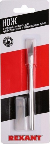 Нож для строительных работ REXANT 12-4910 с перовым лезвием 5 лезвий (скальпель) - изображение 3