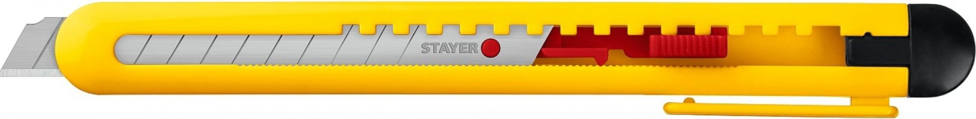 Нож для строительных работ STAYER MASTER QUICK-9 из абс пластика сегмент. лезвия 9 мм, 0901_z01
