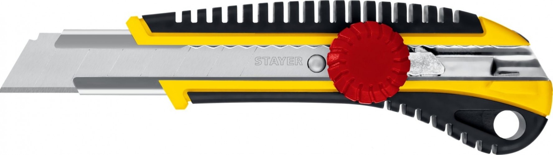 Нож для строительных работ STAYER KS-18 с винтовым фиксатором сегмент. лезвия 18 мм, 09161_z01