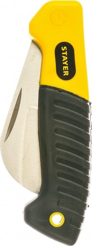 Нож для строительных работ STAYER SK sk-с монтерский, складной, изогнутое лезвие, profe 45409 - изображение 3