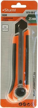 Нож для строительных работ Sturm 1076-08-07 25мм, 2-х компонент. корпус, винтовой фиксатор - изображение 5