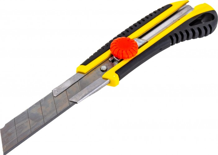 Нож для строительных работ STAYER HERCULES-25 с винтовым фиксатором сегмент. лезвия 25 мм, 09141_z01 - изображение 2