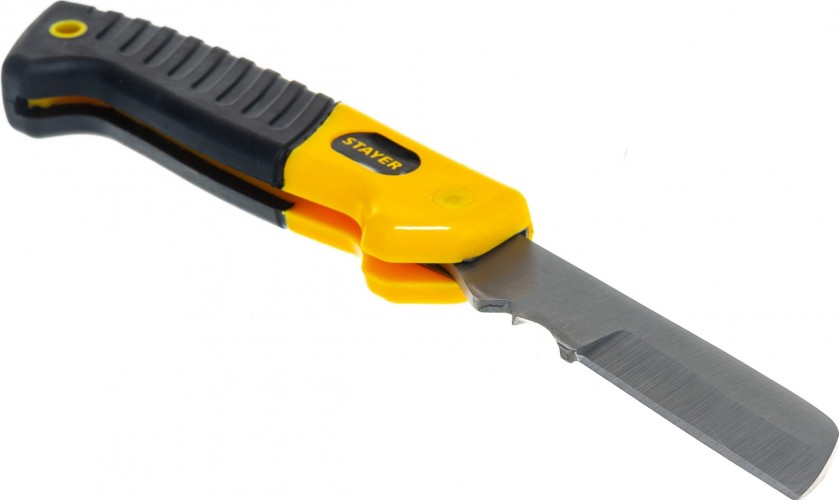 Нож для строительных работ STAYER SK-R монтерский, складной, прямое лезвие, professional 45408 - изображение 4