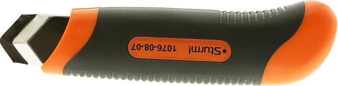 Нож для строительных работ Sturm 1076-08-07 25мм, 2-х компонент. корпус, винтовой фиксатор - изображение 2