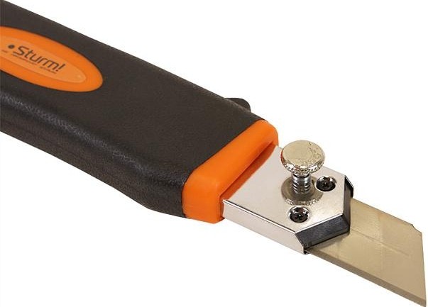 Нож для строительных работ Sturm 1076-08-08 25мм, 3 лезвия, автоподача, фиксирующий винт - изображение 3