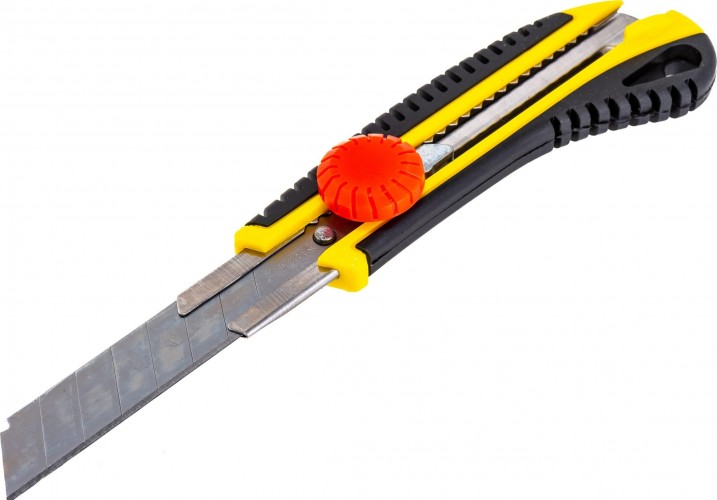 Нож для строительных работ STAYER KS-18 с винтовым фиксатором сегмент. лезвия 18 мм, 09161_z01 - изображение 3