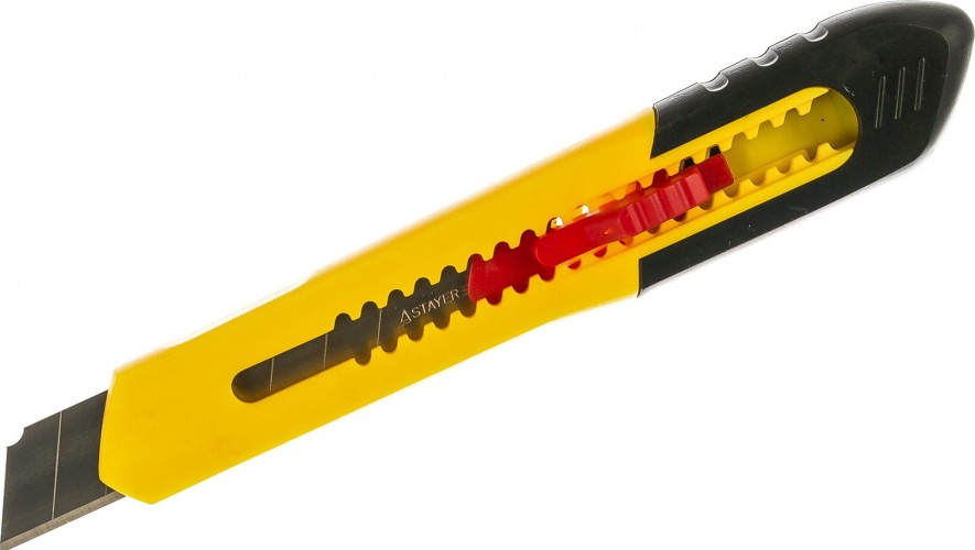 Нож для строительных работ STAYER QUICK-18 из абс пластика сегмент. лезвия 18 мм, 0910_z01