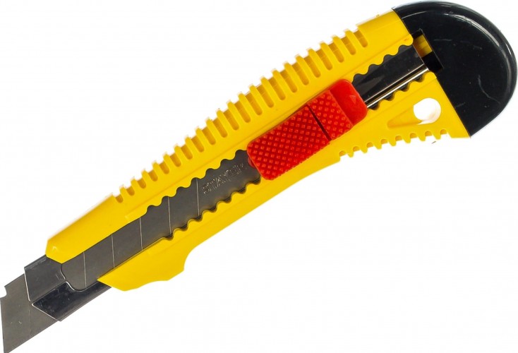 Нож для строительных работ STAYER FORCE-M упрочненный с метал. направляющей и сдвижным фикса 0913_z01