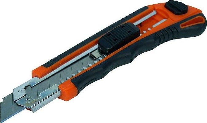 Нож для строительных работ Sturm 1076-08-05 18мм, автомат. смена лезвий, 3 лезвия, доп. фиксат - изображение 4