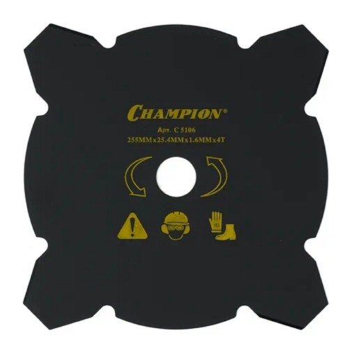Нож для травы CHAMPION 4/255/25,4 (тип В) (125R,235R,FS80,85,100,120,FR85,350,450)(C5106) C5106