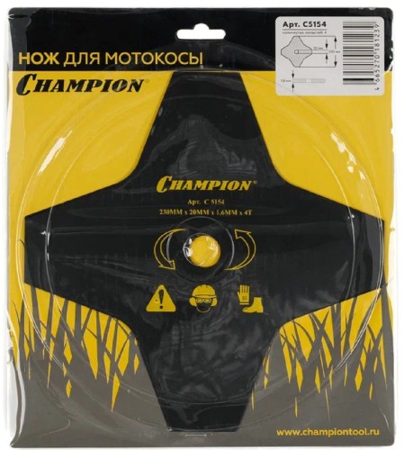 Нож для травы CHAMPION C5154 жесткой 4/230/20 (343f,fs300,350,400,450) - изображение 4