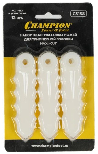 Нож для травы CHAMPION C5158 набор пластмассовых ножей (12шт) - изображение 4