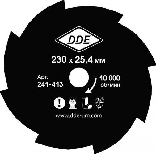 Нож для триммера DDE GRASS CUT (230х25,4/20 мм; 8 зубьев) 241-413 - изображение 2