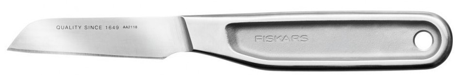 Нож FISKARS 1062889 для чистки, цельнометаллический, 7см
